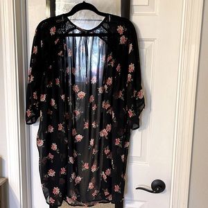 NWOT Express Floral Lace Kimono Top ~ Small